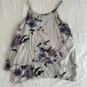 Old Navy women’s cream floral print layered tank top